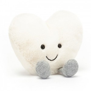 Jellycat Amuseable cremefarbenen Heart Klein | JNVM-02831