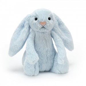 Jellycat Bashful Blue Hase Rattle Klein | GWBN-74250