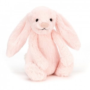 Jellycat Bashful Pink Hase Rattle Klein | DHYB-52179