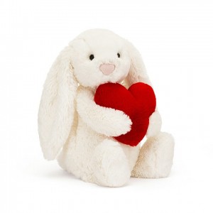 Jellycat Bashful roten Love Heart Hase Mittelgroß | NWBF-17865