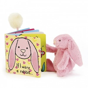 Jellycat If I Were A Rabbit Book and Bashful Tulip Bunny Klein | TINZ-74513