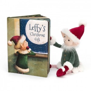 Jellycat Leffy's Weihnachten Gift Buch and Leffy Elf Mittelgroß | FPNY-36529