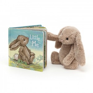 Jellycat Little Me Buch and Bashful Beige Hase Mittelgroß | FCMS-37156