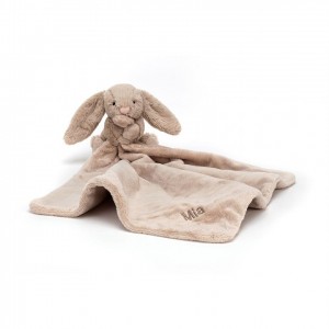 Jellycat Personalised Bashful Beige Hase Schnuffeltuch | FKDC-68497