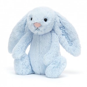 Jellycat Personalised Bashful Blue Hase Mittelgroß | DNTP-08953