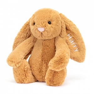 Jellycat Personalised Bashful Golden Hase Mittelgroß | CXOR-78621