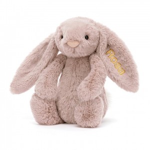 Jellycat Personalised Bashful Luxe Hase Rosa Mittelgroß | GVJF-91836