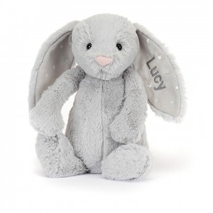 Jellycat Personalised Bashful Shimmer Hase Mittelgroß | EBFG-42579