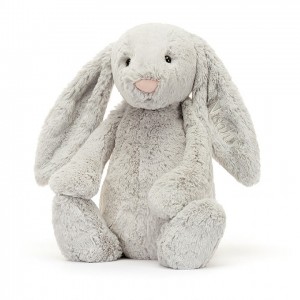 Jellycat Personalised Bashful Silver Hase Riesig | OXFL-86275