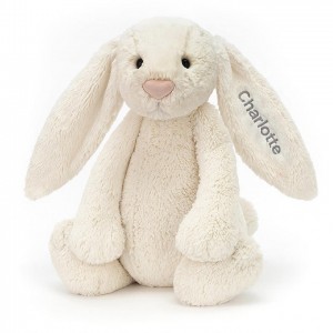 Jellycat Personalised Bashful cremefarbenen Hase Riesig | JFQV-35109