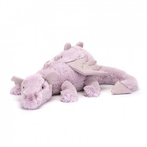 Jellycat Personalised Lavender Drache Riesig | HXJR-79085