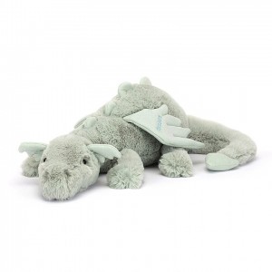 Jellycat Personalised Sage Drache Riesig | RPKB-21089