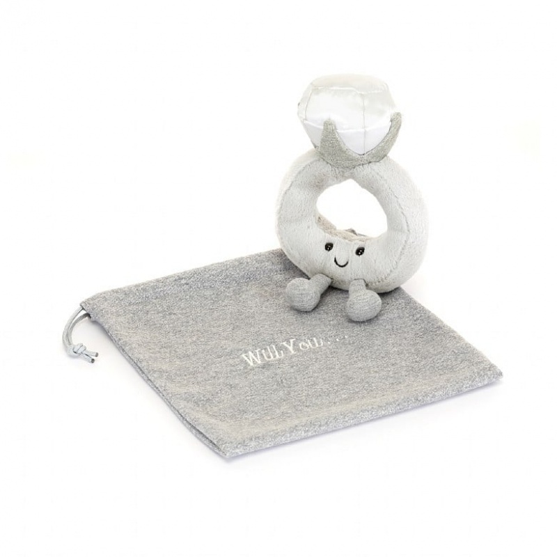 Jellycat Amuseable Diamond Ring mit personalisiertem Tasche | IDCF-71859