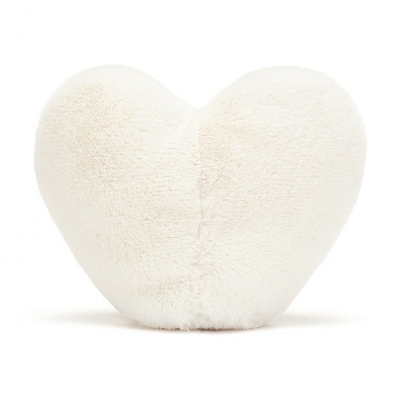 Jellycat Amuseable cremefarbenen Heart Klein | JNVM-02831