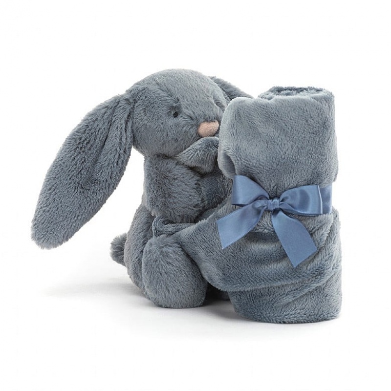 Jellycat Bashful Dusky Blue Hase Schnuffeltuch | NVJH-61857