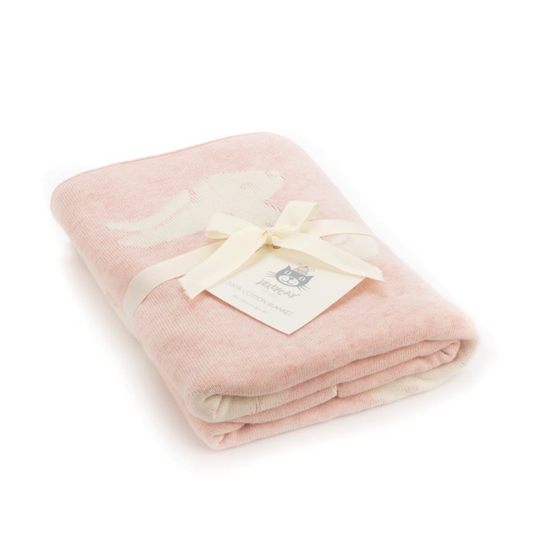 Jellycat Bashful Pink Hase Decke | CJVF-47813