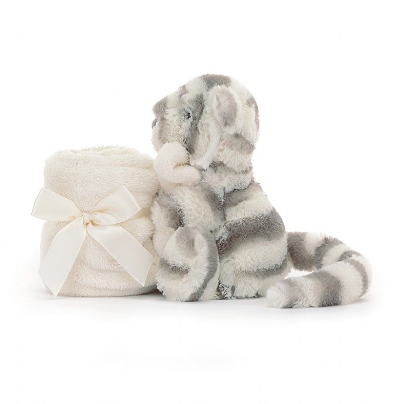 Jellycat Bashful Schneetiger Schnuffeltuch | IKQU-01649