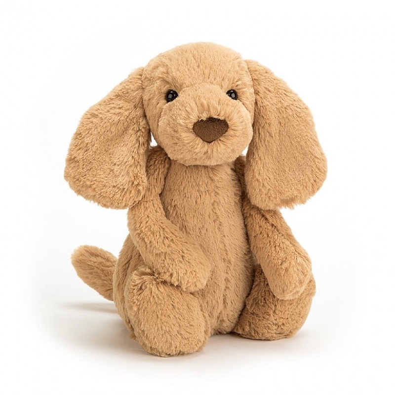 Jellycat Bashful Toffee Welpe Mittelgroß | LQZX-35190