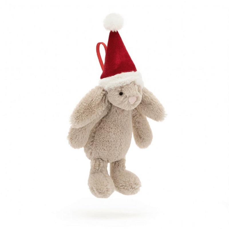 Jellycat Bashful Weihnachten Hase Decoration Kleiner | NKBU-49071