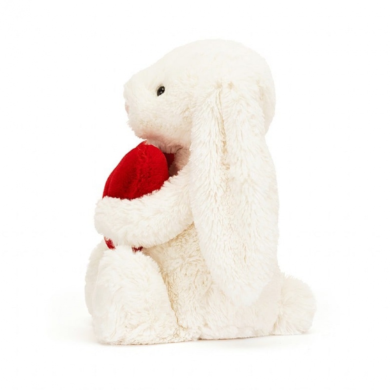 Jellycat Bashful roten Love Heart Hase Mittelgroß | NWBF-17865