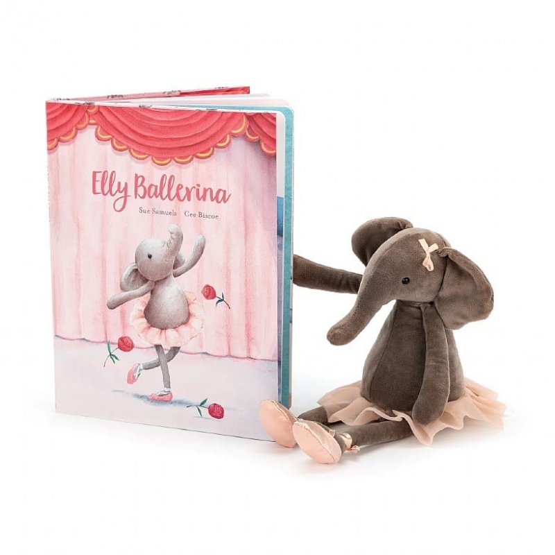 Jellycat Elly Ballerina Buch and Dancing Darcey Elefant Mittelgroß | MOYN-50638