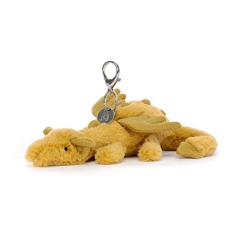 Jellycat Golden Drache Schlüsselanhänger | LBDM-90653