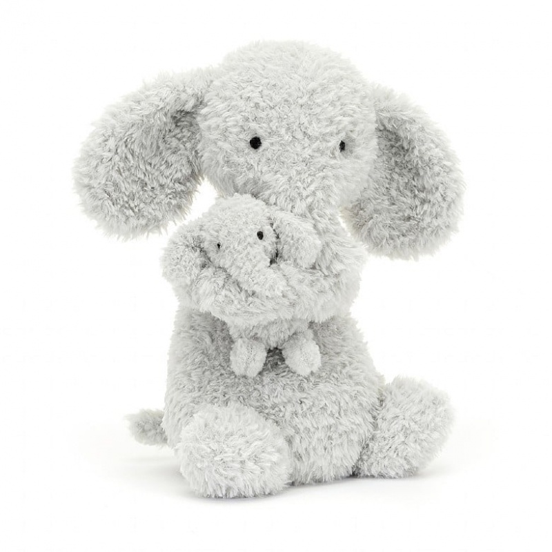 Jellycat Huddles Grey Elefant | TSMY-19402