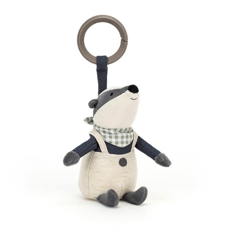 Jellycat Little Rambler Badger Rattle | TYQS-04817