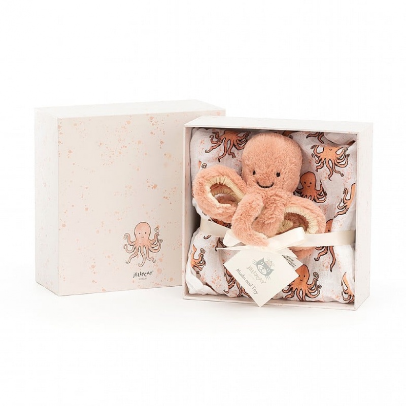 Jellycat Odell Oktopus Gift Set | GXZH-94830