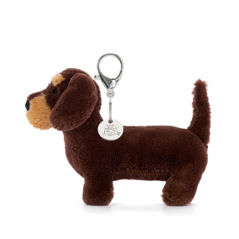 Jellycat Otto Sausage Hund Schlüsselanhänger | AILE-65432