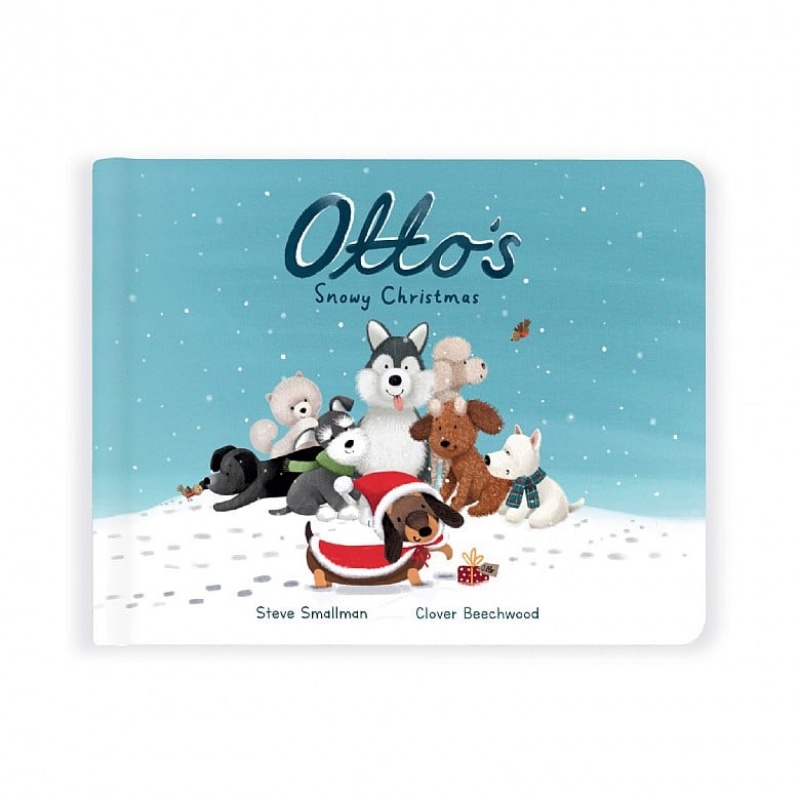 Jellycat Otto's Snowy Weihnachten Buch & Winter Warmer Otto Sausage Hund | USVR-83415