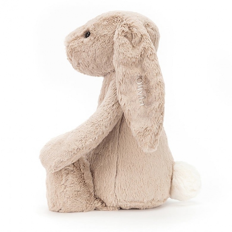 Jellycat Personalised Bashful Beige Hase Riesig | YFEK-37029