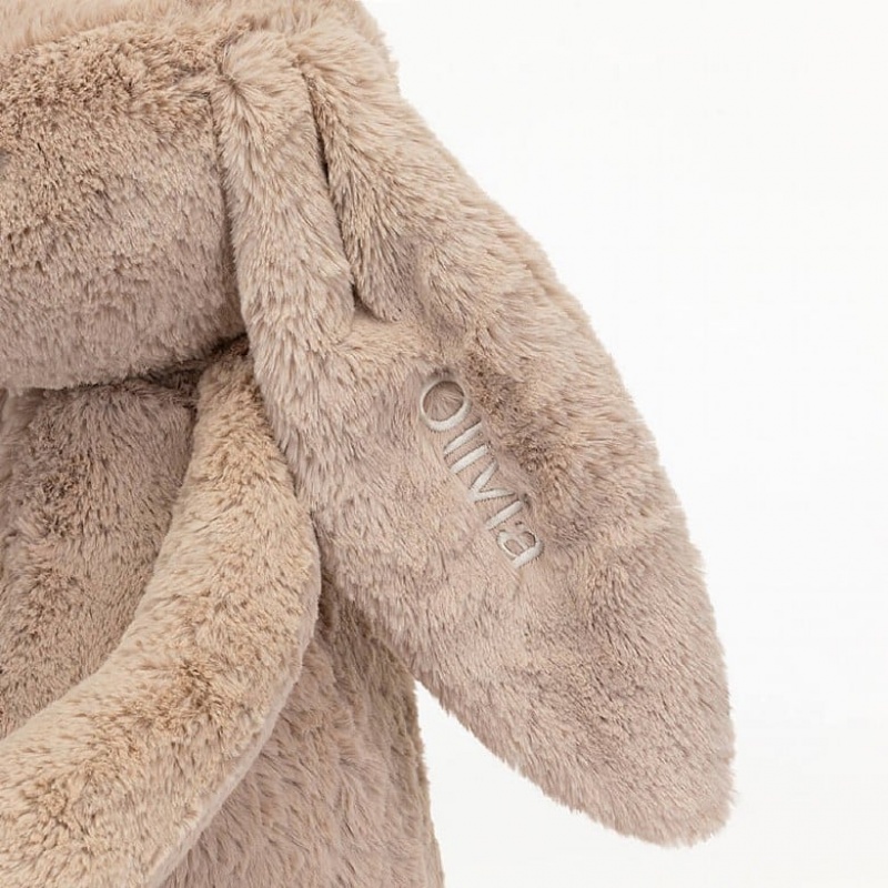 Jellycat Personalised Bashful Beige Hase Riesig | YFEK-37029