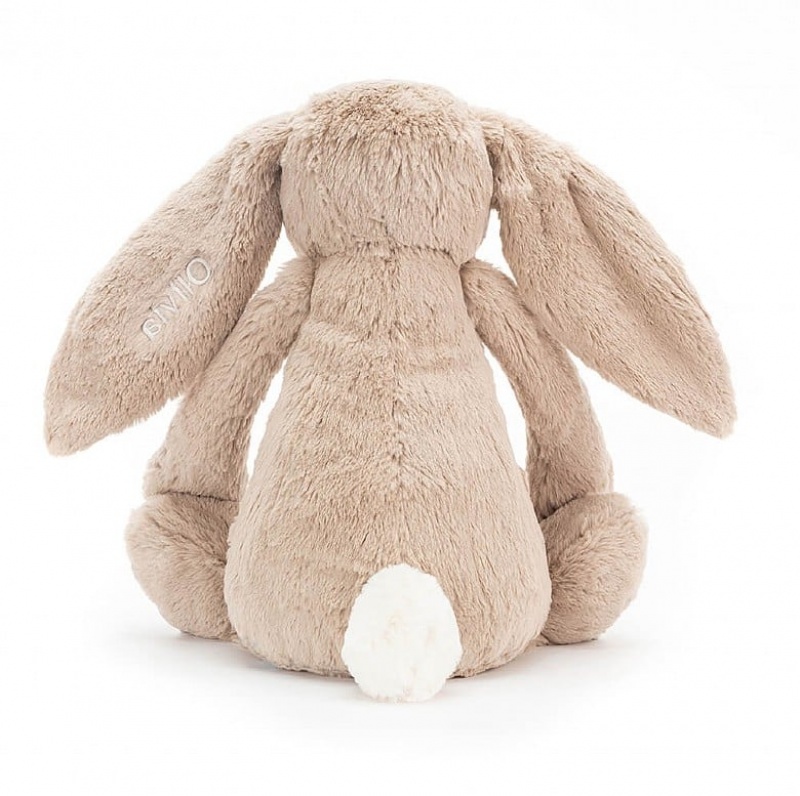 Jellycat Personalised Bashful Beige Hase Riesig | YFEK-37029