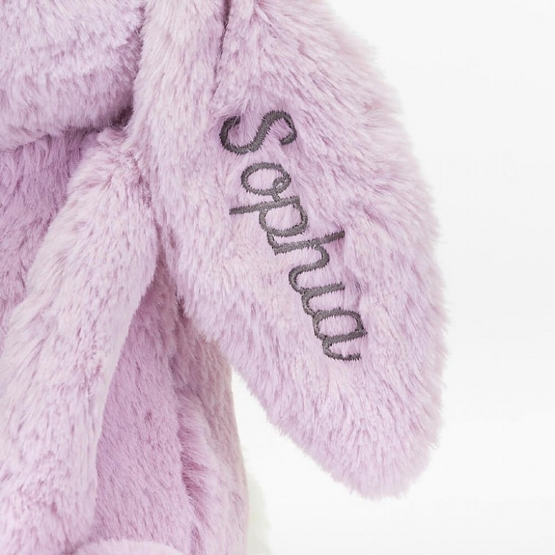 Jellycat Personalised Bashful Lilac Hase Mittelgroß | IFBM-49730