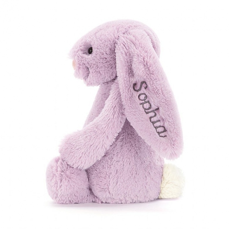 Jellycat Personalised Bashful Lilac Hase Mittelgroß | IFBM-49730