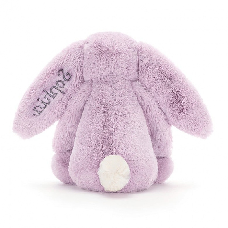 Jellycat Personalised Bashful Lilac Hase Mittelgroß | IFBM-49730