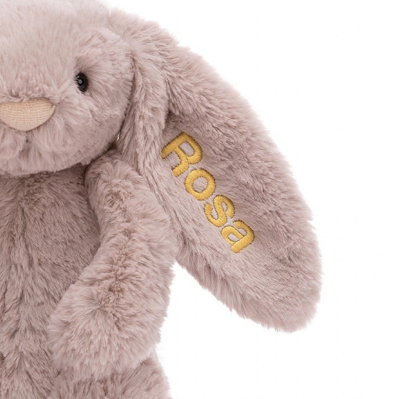 Jellycat Personalised Bashful Luxe Hase Rosa Mittelgroß | XWNO-32450