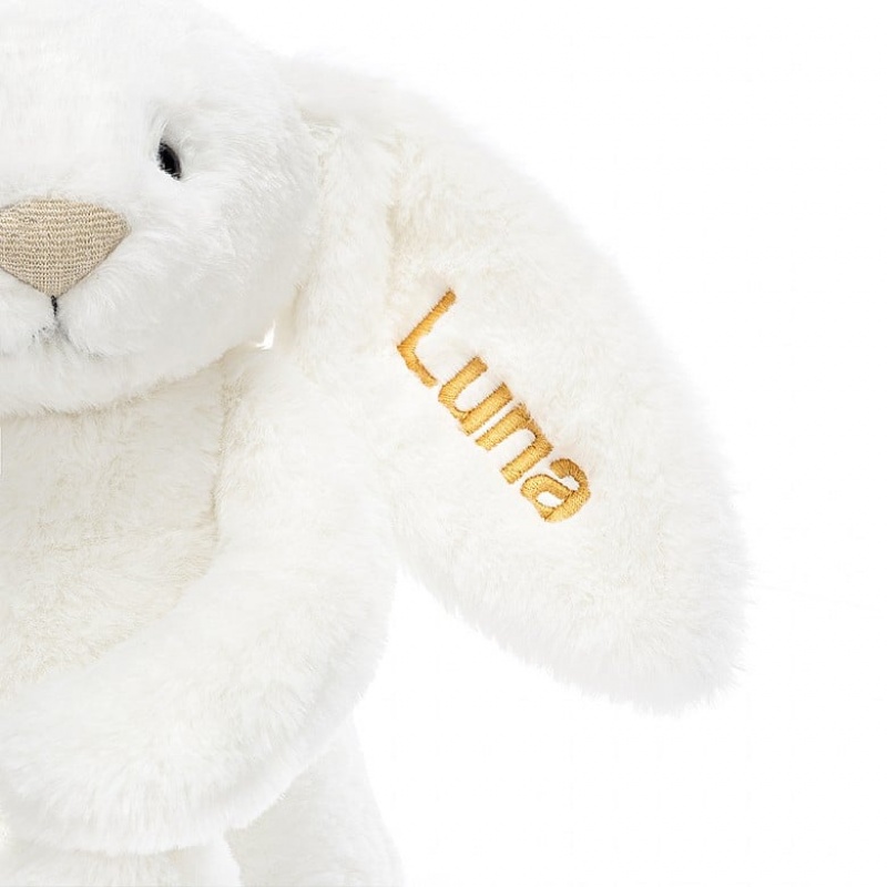 Jellycat Personalised Bashful Luxe Hase Luna Mittelgroß | JKZS-30815