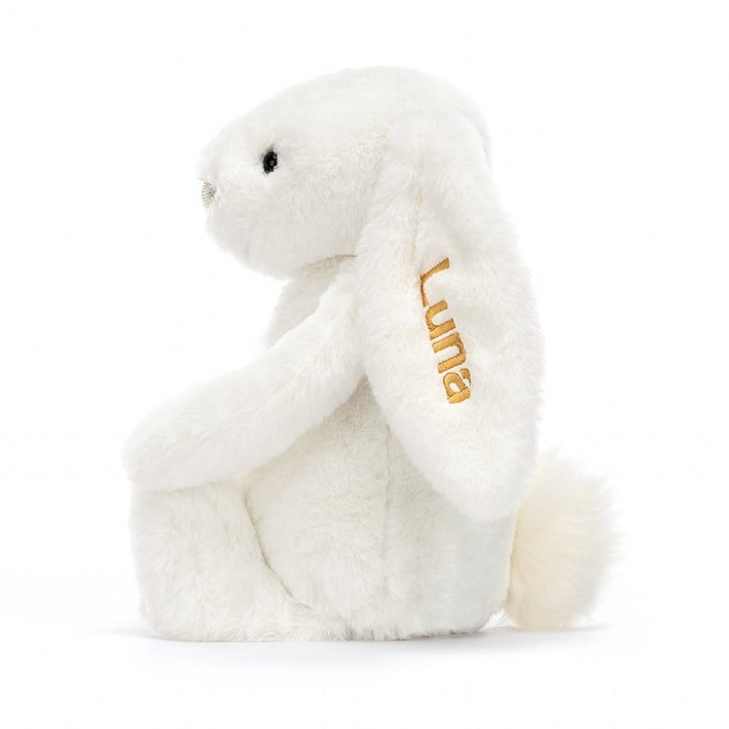 Jellycat Personalised Bashful Luxe Hase Luna Mittelgroß | JKZS-30815