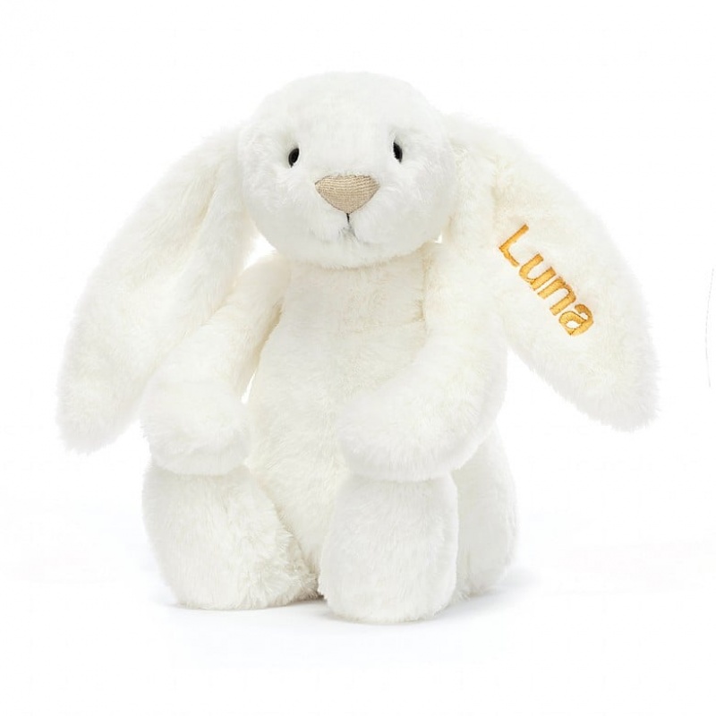 Jellycat Personalised Bashful Luxe Hase Luna Mittelgroß | JKZS-30815