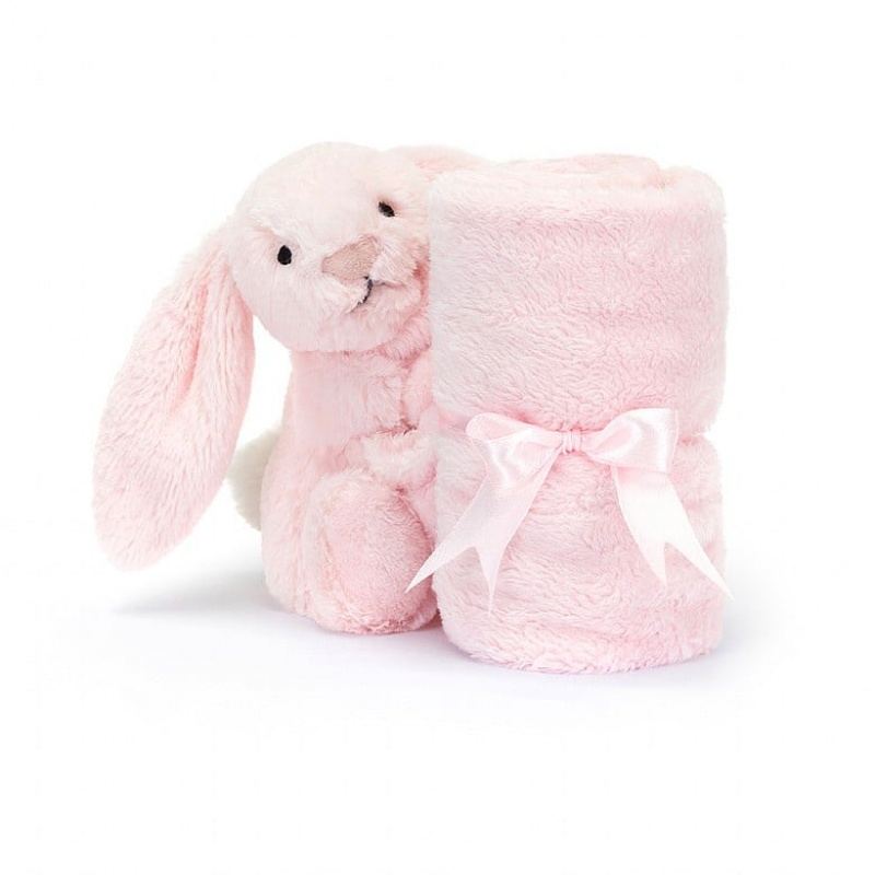 Jellycat Personalised Bashful Pink Hase Schnuffeltuch | XPGZ-97542