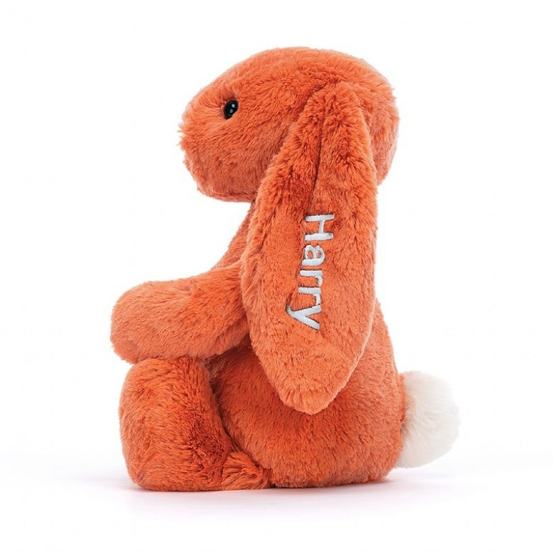 Jellycat Personalised Bashful Tangerine Hase Mittelgroß | TWBM-98052