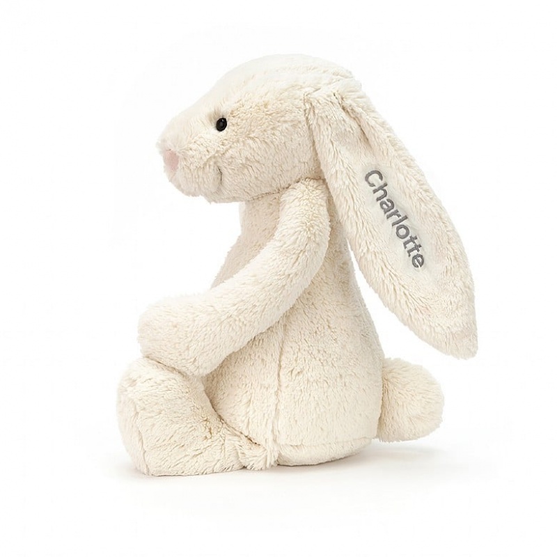 Jellycat Personalised Bashful cremefarbenen Hase Riesig | FRTE-38921