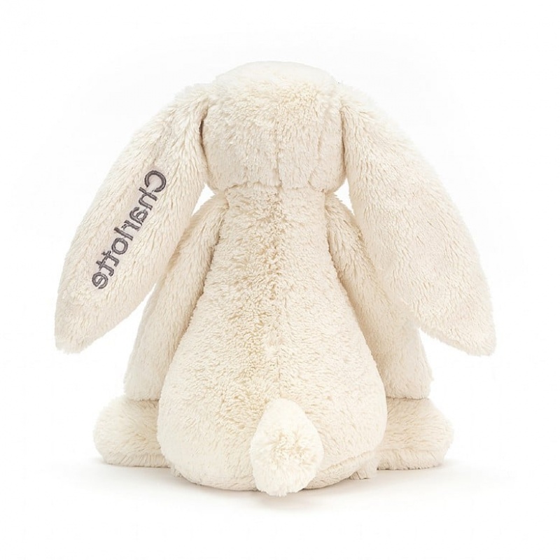 Jellycat Personalised Bashful cremefarbenen Hase Riesig | FRTE-38921