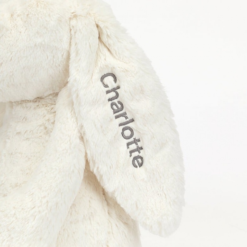 Jellycat Personalised Bashful cremefarbenen Hase Riesig | FRTE-38921