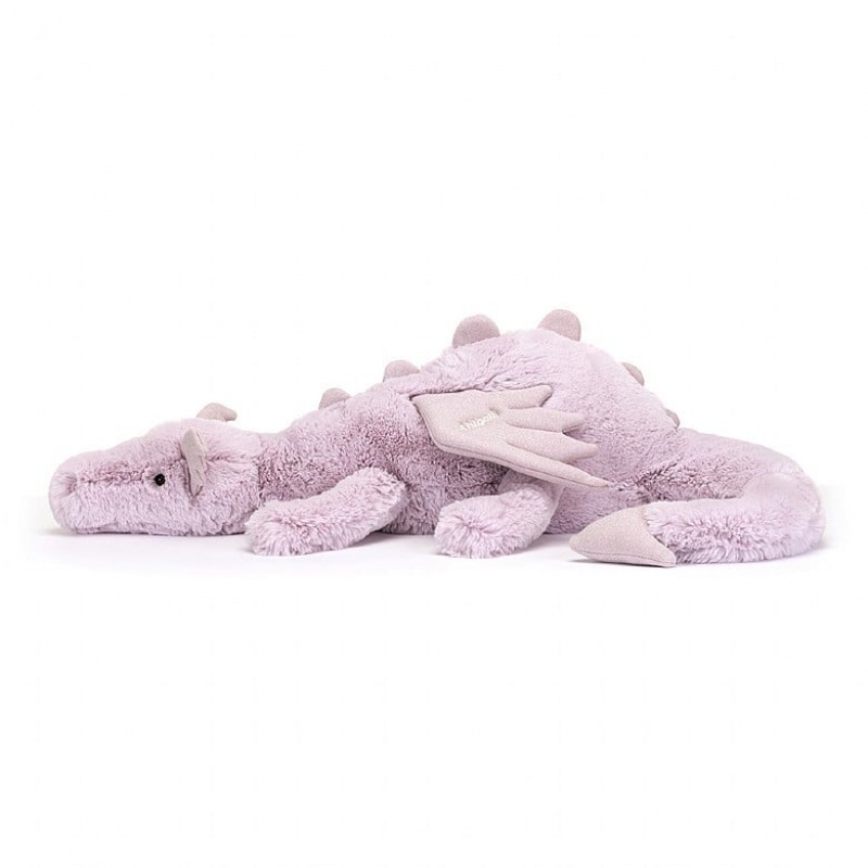 Jellycat Personalised Lavender Drache Riesig | QSEF-42705