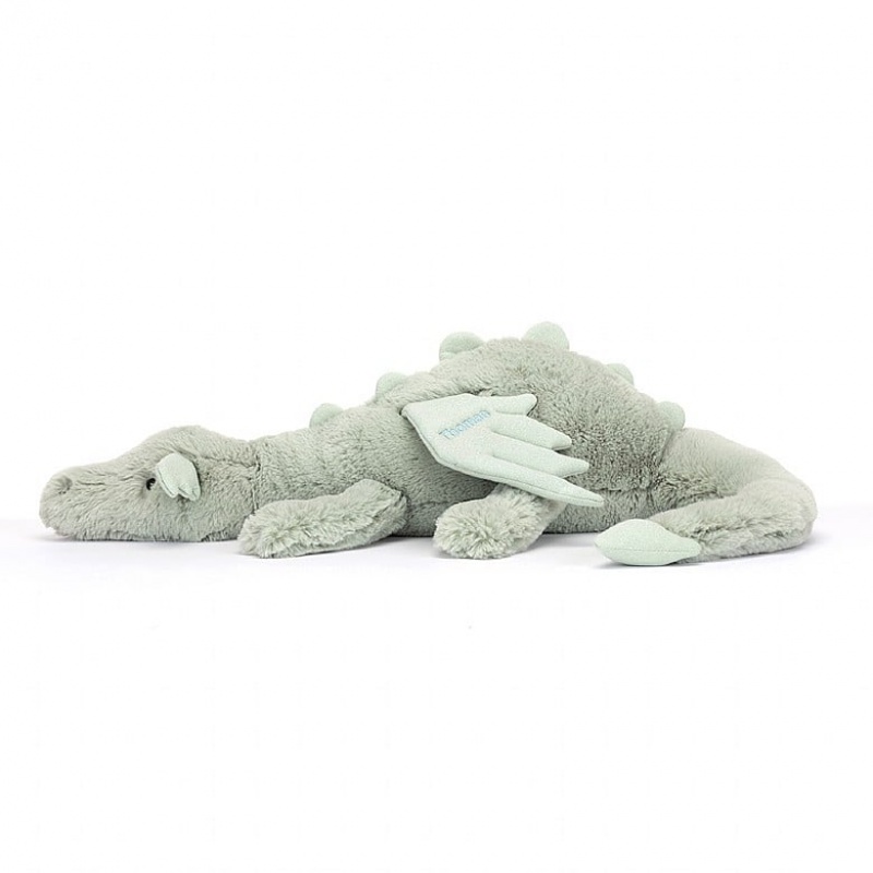 Jellycat Personalised Sage Drache Riesig | YICD-82453