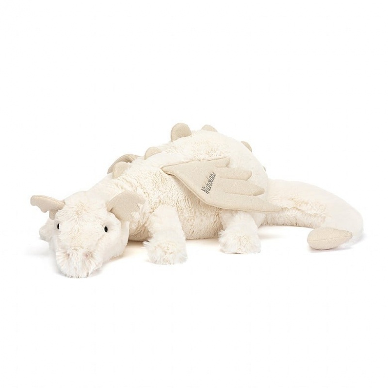 Jellycat Personalised Snow Drache Riesig | CYVQ-06197