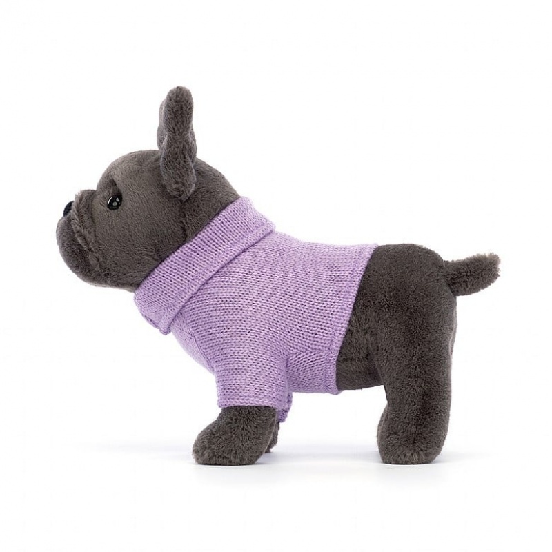 Jellycat Sweater French Bulldog Purple | TDRU-86791